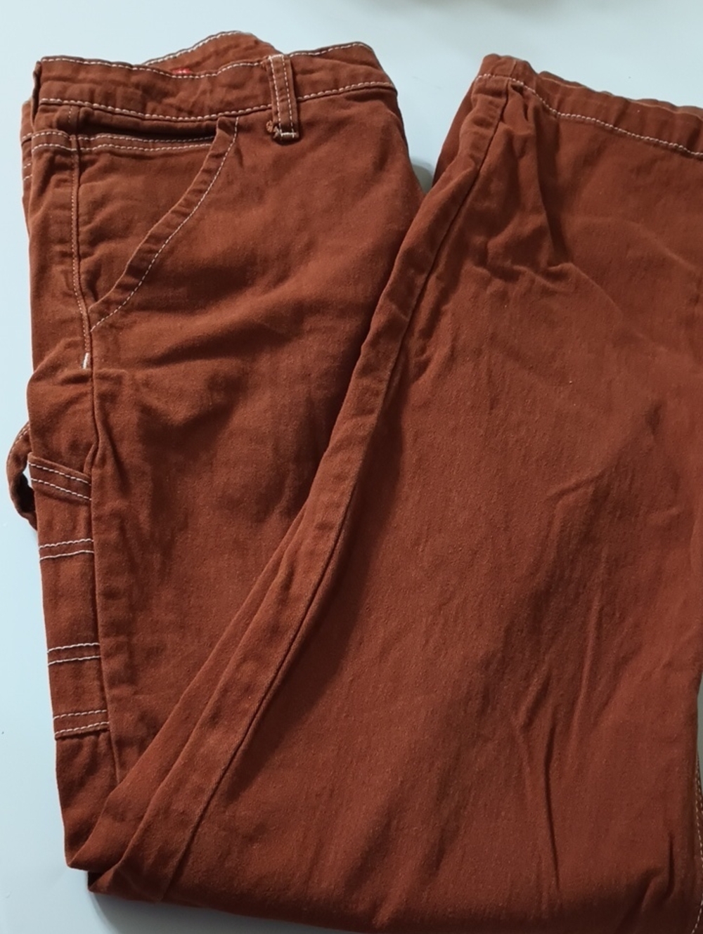 Girls Rust Brown Casual Pants
